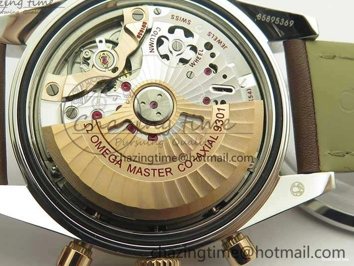 0324 Minimalist Speedmaster ’57 Co-Axial SS RG OMF 1:1 Best Edition White Dial On Leather Strap A9300 (Free Leather Strap) 8072